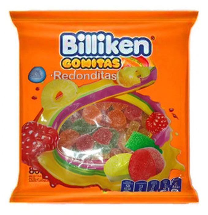 Billiken Gomitas Redonditas Classic Fruit Candies Gummies, 800 g / 28.2 oz (family bag)