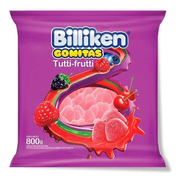 Billiken Gomitas Tutti-Frutti Candies Gummies, 800 g / 28,2 oz (saco grande) 