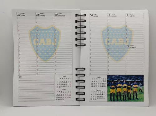 Boca Juniors Glory Theme Agenda - Soccer Fan's Essential | 20 cm x 15 cm
