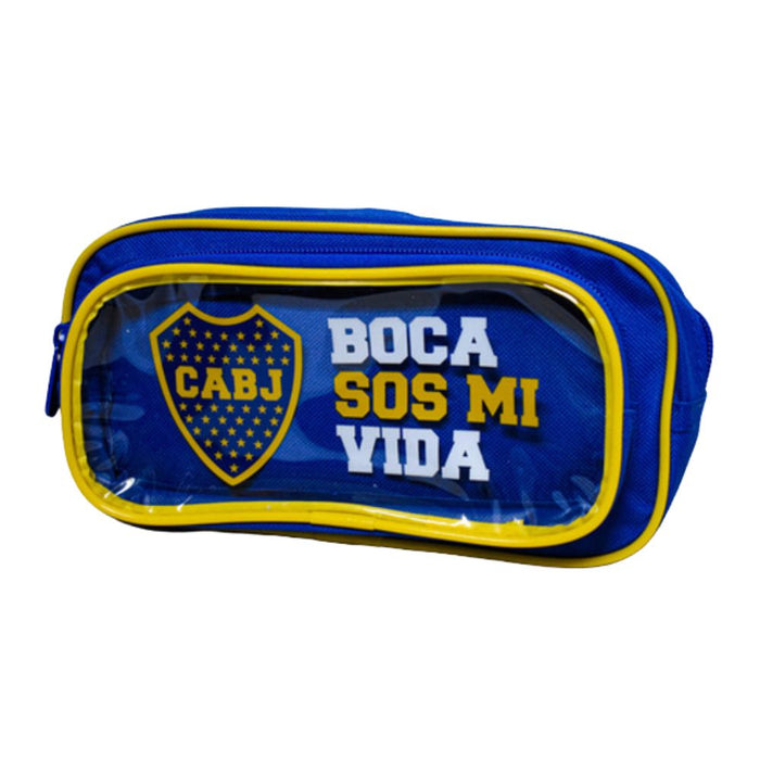 Caixa de lápis grande Boca Juniors para meninas e meninos, comporta até 60 canetas, recipiente de armazenamento resistente para materiais escolares e de escritório, fecho de zíper seguro 