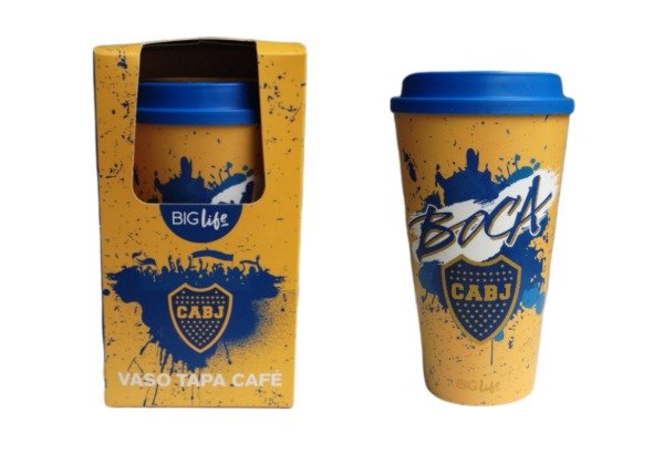 Boca Juniors Official Coffee Cup with Lid - Premium Quality