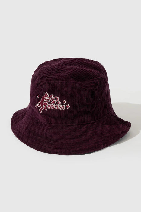Bolivia Divina | Burgundy Embroidered Spirit Style: 100% Cotton, Front Embroidery
