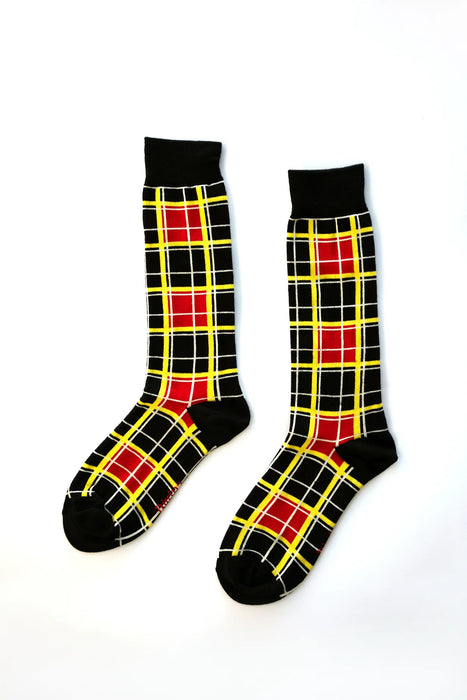 Bolivia Divina | Chic Checkered 1/2 Crew Socks | 100% Polyester, Stylish Design
