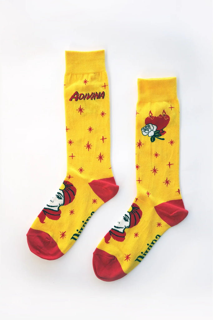 Bolivia Divina, Modern Design Mid-Calf Cotton Socks, 100% Cotton