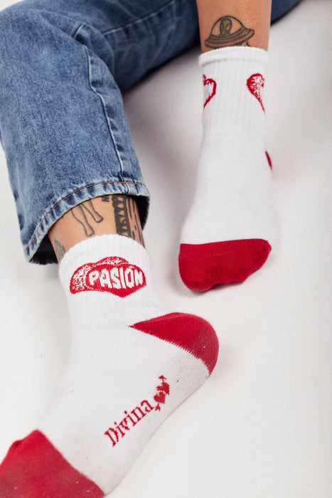 Bolivia Divina | Modern Design Mid-Calf Cotton Socks | 100% Cotton | Passionate Style