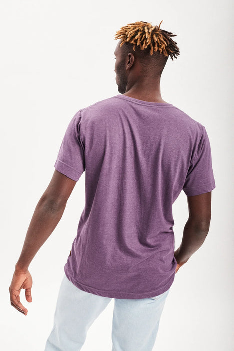 Bolivia Divina | Modern Short Sleeve 100% Cotton Tee - Violet Plain Shirt | Contemporary Style