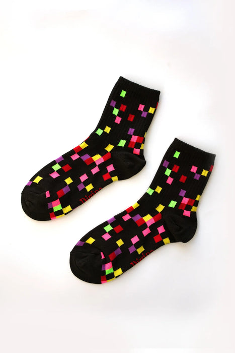 Bolivia Divina | Modern Style Socks | 100% Polyester, Contemporary Design | Pixel Perfect