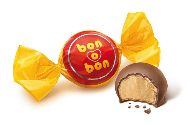 Bon o Bon Traditional Chocolate Bite Filled With Peanut Butter from Argentina Box of 30 Bites, 450 g / 15.9 oz (complete box)