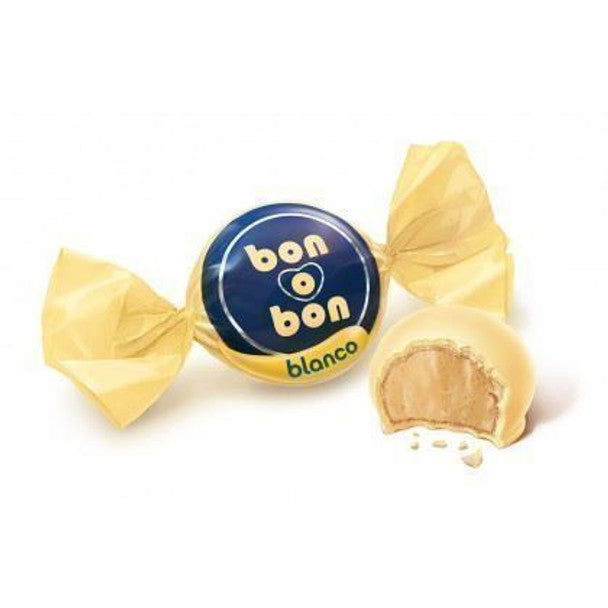 Bon o Bon White Chocolate Bite Filled With Peanut Butter from Argentina Box of 18 Bites, 270 g / 9.5 oz (complete box)