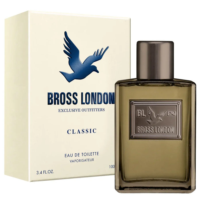 Perfume Bross London Classic EDT - 100 ml 3.4 fl.oz | Timeless Men's Fragrance for Everyday Elegance