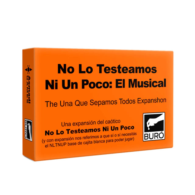 Buró | Racy Card Game 'No lo Testeamos ni un Poco : El Musical' +18 | For 2 or More Players