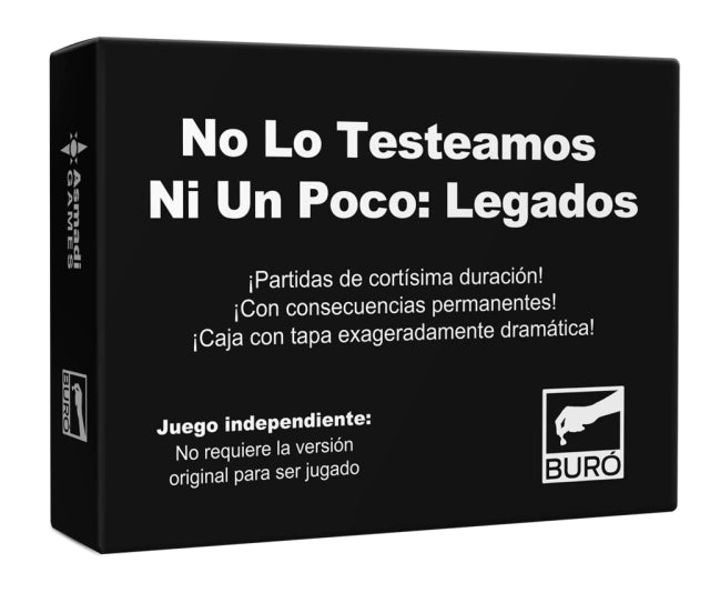 Buró | Racy Card Game 'No lo Testeamos ni un Poco : Legado' +18 | For 2 or More Players