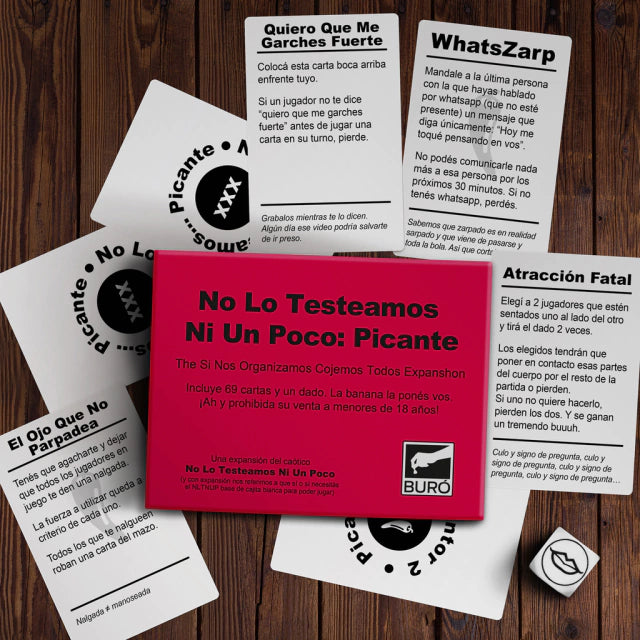 Buró | Racy Card Game 'No lo Testeamos ni un Poco : Picante' +18 | For 2 or More Players