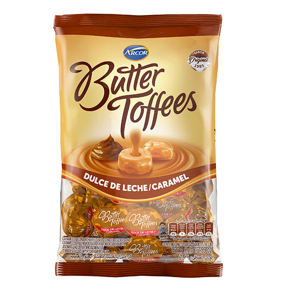 Butter Toffees Soft Buttery Caramel Candies Filled with Dulce de Leche Party Bag, 822 g / 1.8 lb bag