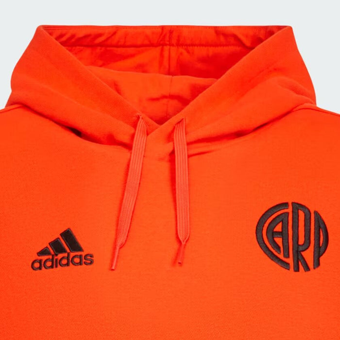 Adidas Red Hooded River Plate Soccer Sweatshirt - Showcase Your Passion!