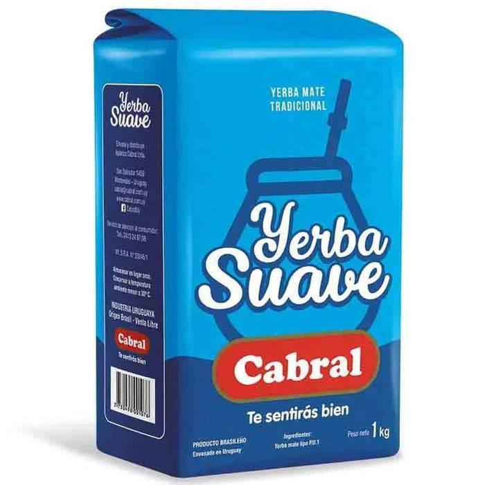 Cabral Suave Soft Yerba Mate, 1 kg / 2.2 lb