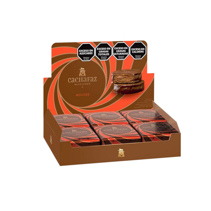 Cachafaz Alfajor Chocolate con Leche con Mousse de Chocolate (caja de 12) 