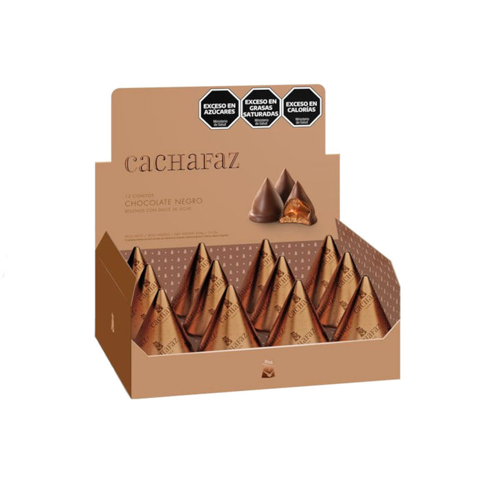 Biscoitos Cachafaz Conitos com Recheio de Doce de Leite e Cobertura de Chocolate Conitos de Doce de Leite (caixa com 12) 