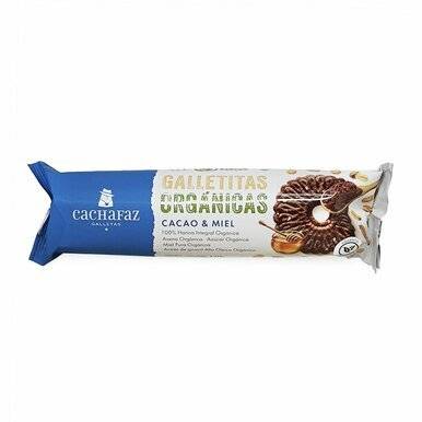 Cachafaz Organic Cookies Galletas Whole Wheat Flour with Cacao & Honey, 170 g / 6 oz (pack of 3)