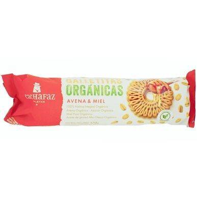 Cachafaz Organic Cookies Galletas Whole Wheat Flour with Oats & Honey, 170 g / 6 oz (pack of 3)