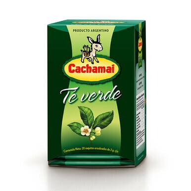 Cachamai Clássico Chá Verde, 20 sachês de chá 