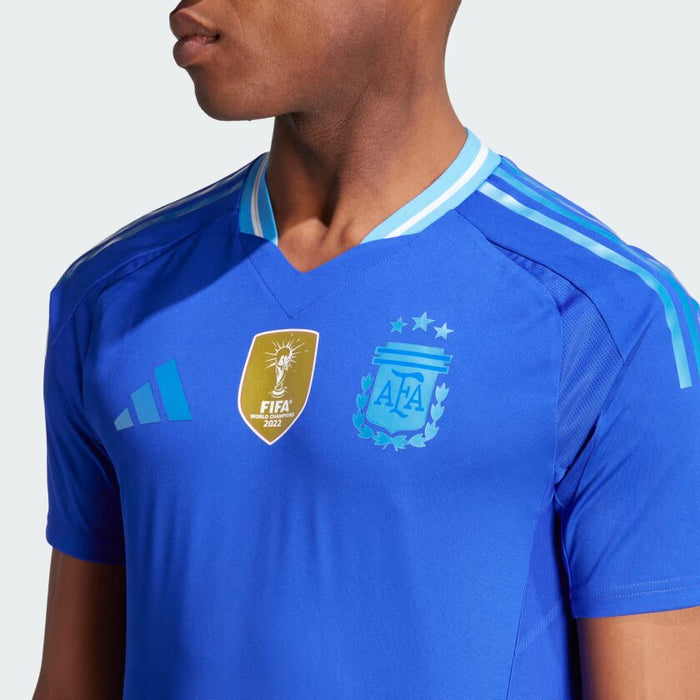 Adidas Authentic Argentina 24 World Champion 3 Stars Blue Men's Alternative T-Shirt - Camiseta Alternativa Campeón del Mundo 3 Estrellas