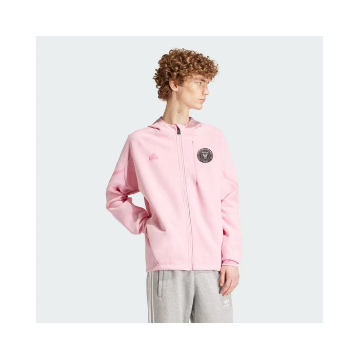 Adidas Inter Miami CF Anthem Jacket -  Gameday Hoodie, Light Pink