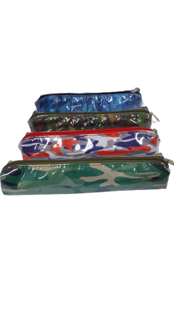 Canopla D&P Mini CIlindro Estampado Cristal Camuflado - School Boys & Girls Pencil Pouch Military Camouflaged Stamped, Pen Case Students With Zipper Closure, Perfect For Children