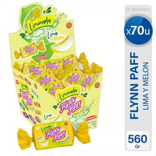 Caramelos Flynn Paff Limonada Lime & Melon Flavored Soft Candy, 560 g / 19.75 oz Box