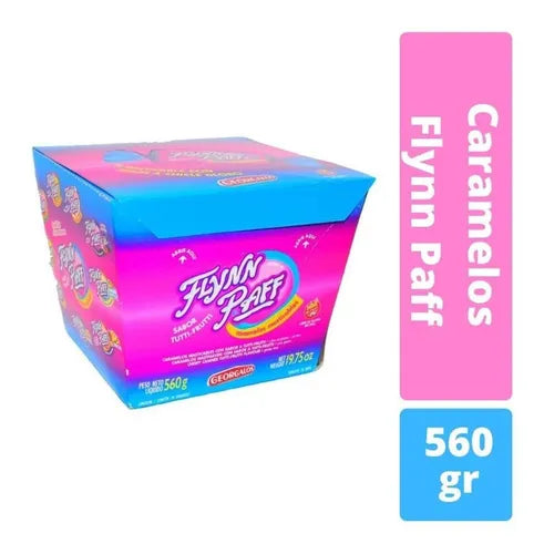 Caramelos Flynn Paff Tutti Frutti Flavored Soft Candy, 560 g / 19.75 oz Box
