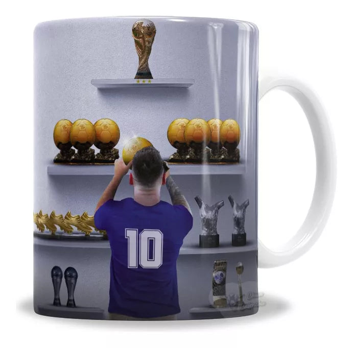 Ceramic Messi Champion 8 Ballon d'Or Mug - The Best of All