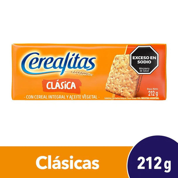 Cerealitas Classic Biscuits with Whole Grain Cereal & Vegetable Oil, 212 g / 7.47 oz (pack of 3)