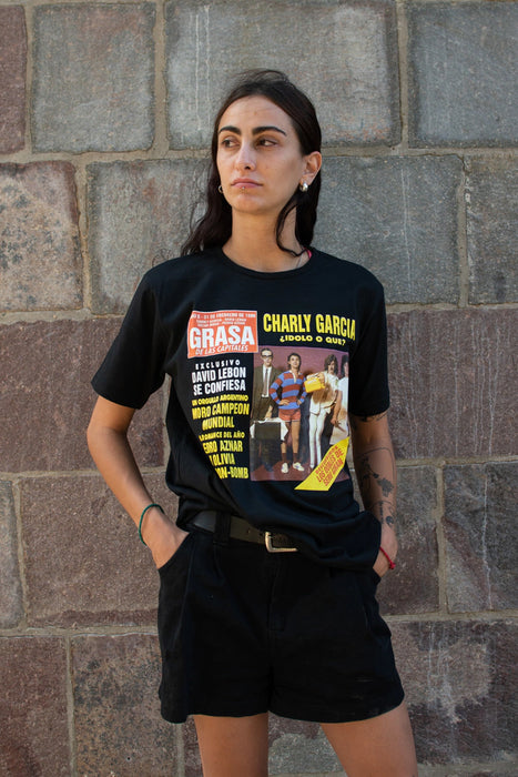 Charly Garcia Tribute Tee - La Grasa de las Capitales - Argentine Rock Shirt
