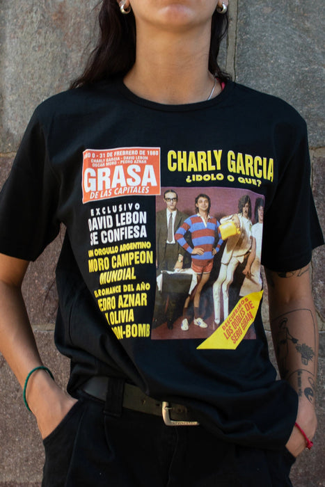 Charly Garcia Tribute Tee - La Grasa de las Capitales - Argentine Rock Shirt