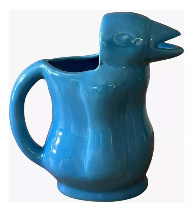 Encantadora jarra de cerámica con forma de pingüino - Turquesa - Colores pastel - 1L