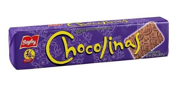 Chocolinas Bagley - Cookies de Chocolate 250 g / 8,8 oz (embalagem com 3) 