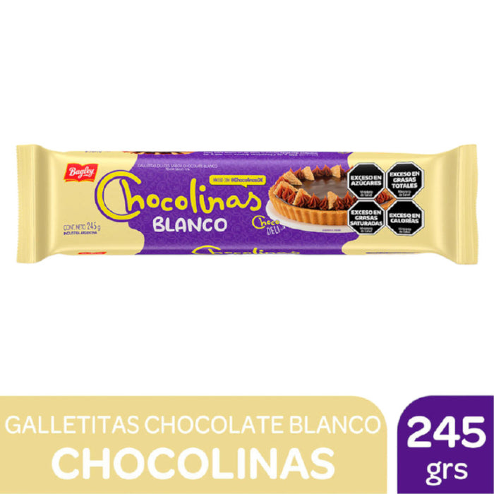Galletas Chocolinas Tradicionales de Chocolate Blanco, 245 g / 8.64 oz (paquete de 3)