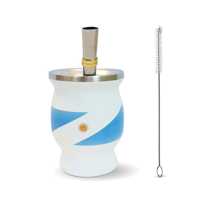 Classic Model Stainless Steel Argentine Mate | Includes Straw