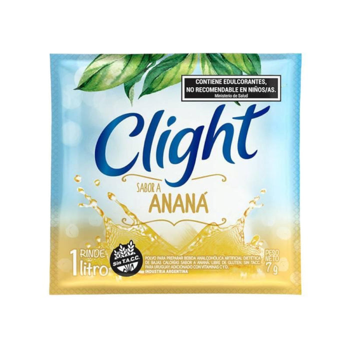 Clight Ananá Powdered Pineapple Flavor Juice - Sugar-Free Refreshment, 7 g / 0.24 oz (box of 20)