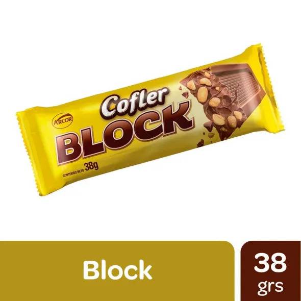 Cofler Block Milk Chocolate Bar with Peanuts Chocolate & Maní, 38 g / 1.34 oz