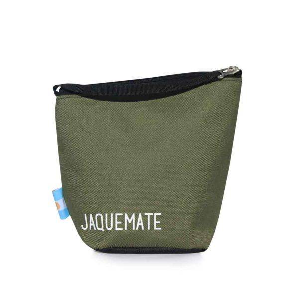Combo: Yerbero + Mate Holder and JAQUEMATE Waterproof and Washable Bombilla - Color Green