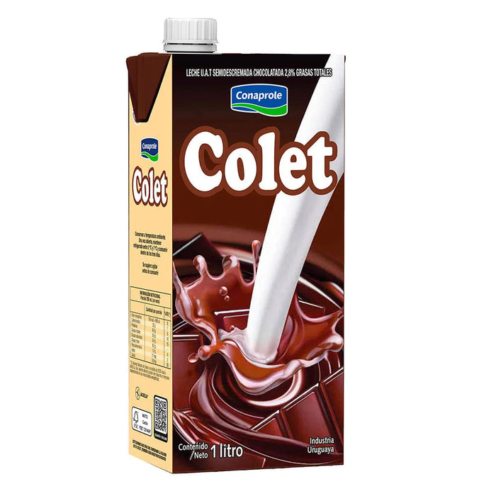 Conaprole Colet Leche Chocolatada Classic Milk Chocolate Tetrapack, 1 l / 33.8 fl oz