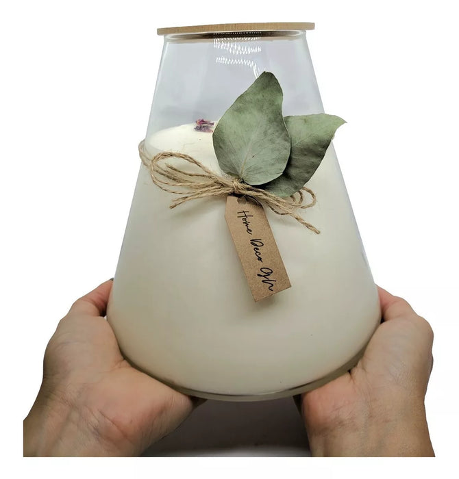 Conical 2 L 100% Soy Wax Aromatic Glass Candle