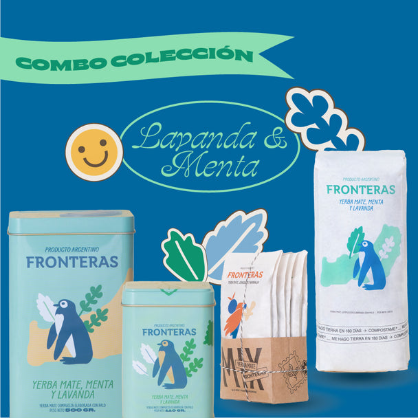 Fronteras Colección Menta y Lavanda Mint & Ginger Collection with Yerba Mate & Yerba Mate Cans