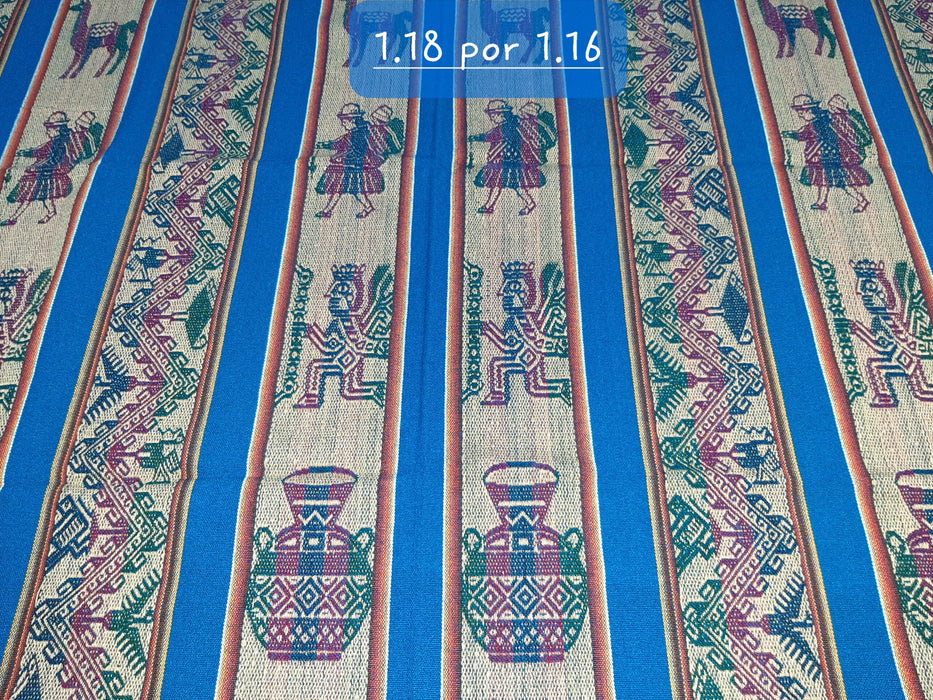 Corazón Norteño | Authentic North Argentine Style Aguayos - Decorative Variety in Multiple Colors | 1.18 m x 1.16 m