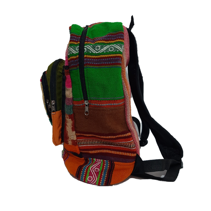 Corazón Norteño | Multicolor Puyo Backpack - Norteño Argentino Style | 40 cm x 35 cm