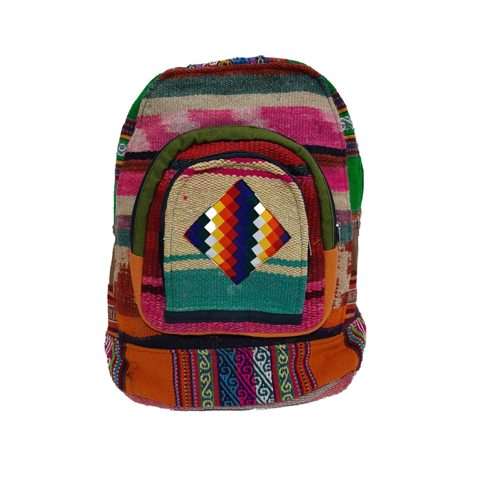 Corazón Norteño | Multicolor Puyo Backpack - Norteño Argentino Style | 40 cm x 35 cm