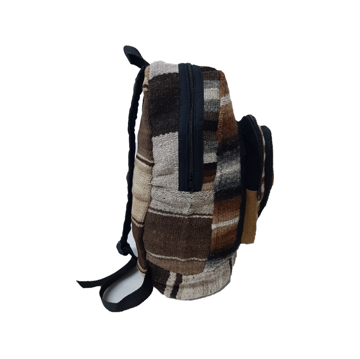 Corazón Norteño | Norteño Argentino Style Brown Puyo Backpack | 40 cm x 35 cm
