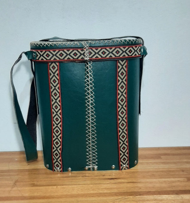 Corazón Norteño | Stylish Mate Carrying Accessory - Green Matera Bag | 33 cm x 26 cm