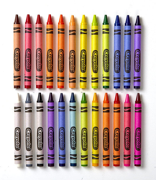 Lápis de cera Crayola, 24 unidades, cores variadas, ideais para projetos domésticos e escolares 